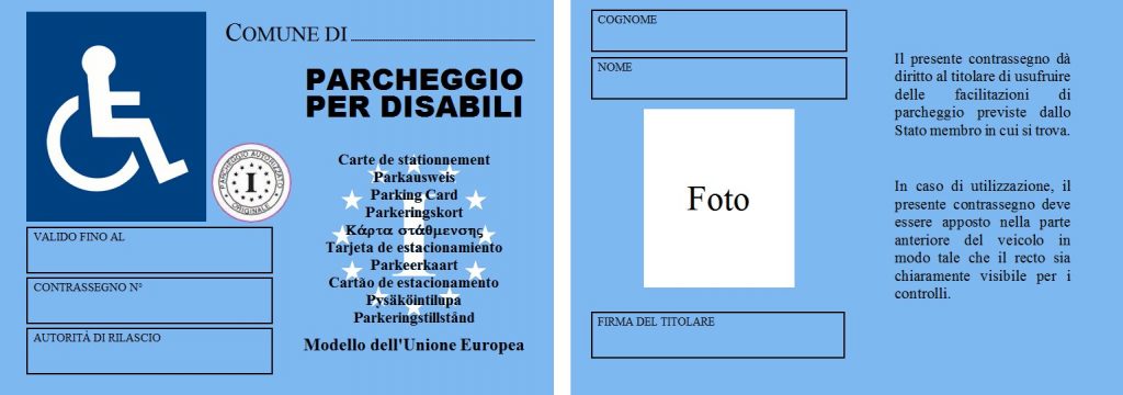 CONTRASSEGNO UNIFICATO DISABILI EUROPEO