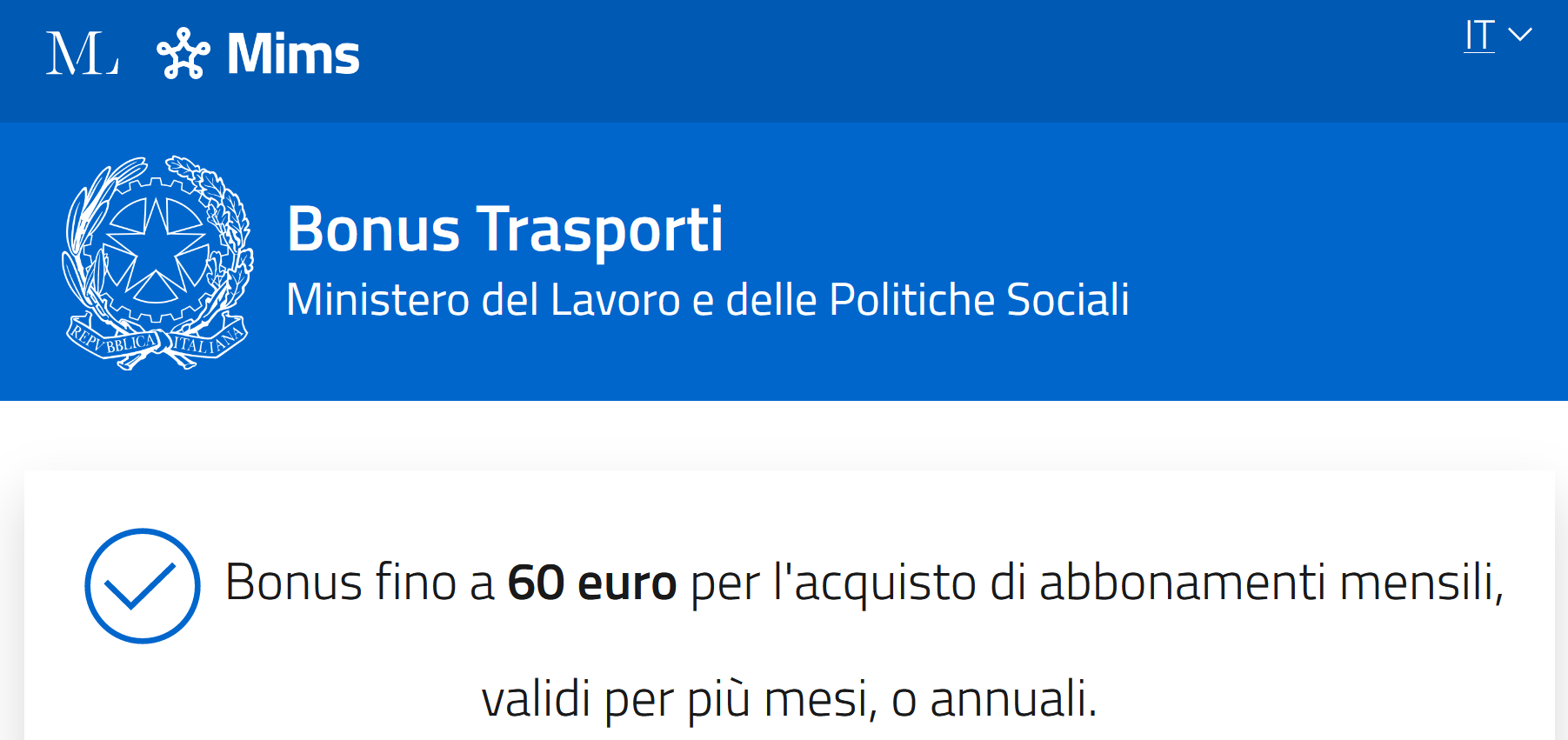 bonus trasporti