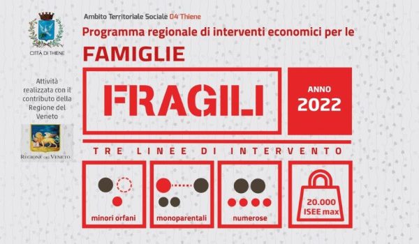 Tre linee di intervento Famiglie Fragili